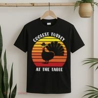Thanksgiving Coolest Turkey At The Table T-Shirt thumb 2