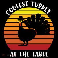 Thanksgiving Coolest Turkey At The Table Mousepad thumb 1