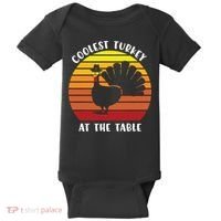 Thanksgiving Coolest Turkey At The Table Baby Bodysuit thumb 0