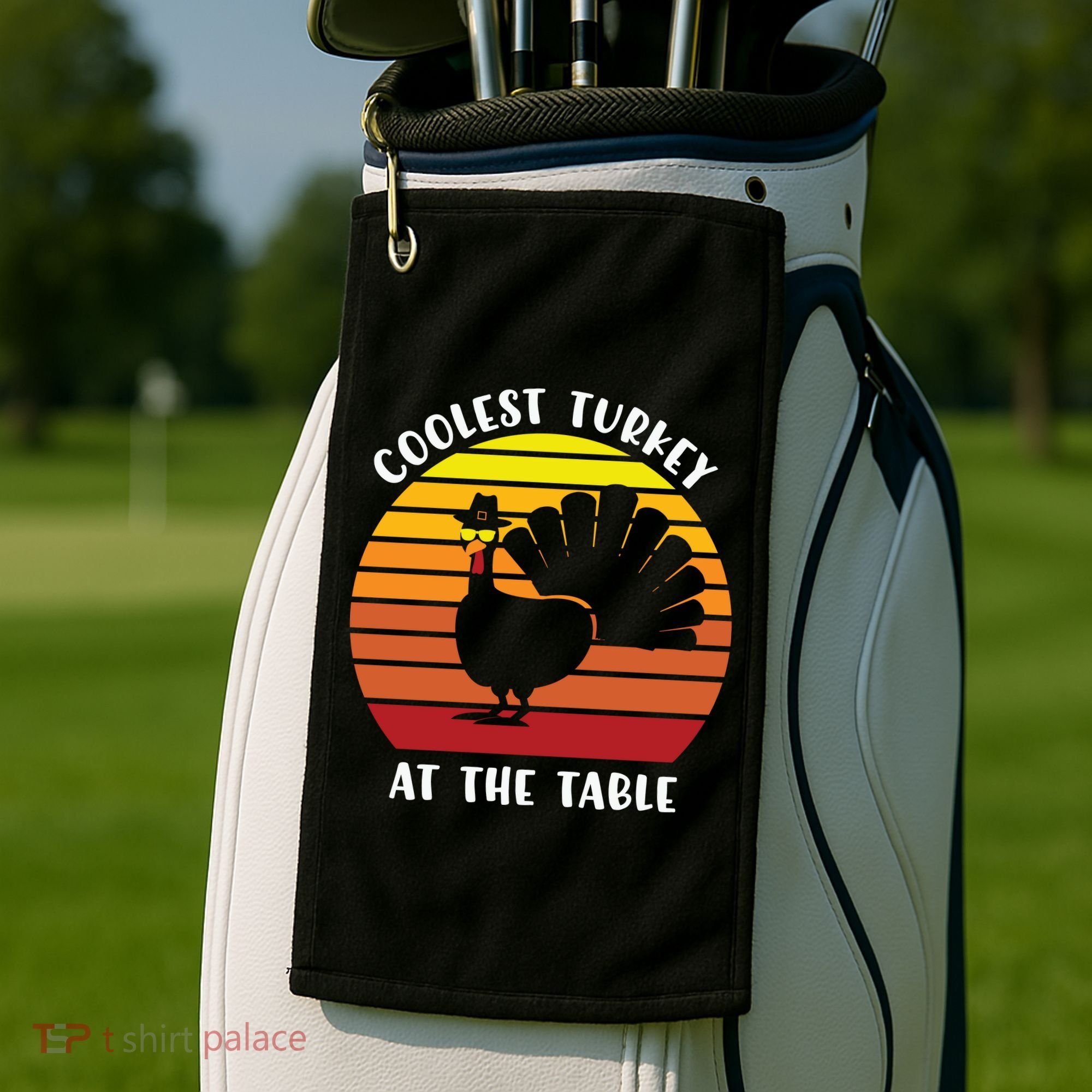 Thanksgiving Coolest Turkey At The Table Golf Towel