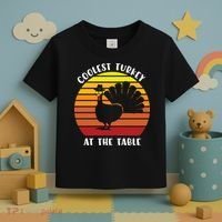 Thanksgiving Coolest Turkey At The Table Toddler T-Shirt thumb 3