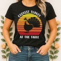 Thanksgiving Coolest Turkey At The Table Women's T-Shirt thumb 2