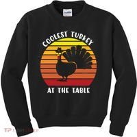 Thanksgiving Coolest Turkey At The Table Kids Sweatshirt thumb 0