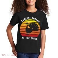 Thanksgiving Coolest Turkey At The Table Kids T-Shirt thumb 2