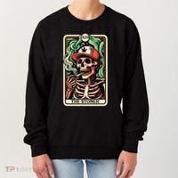 Tarot Card The Stoner Weed Lover Skeleton Cannabis 420 Women's Sweatshirt thumb 0