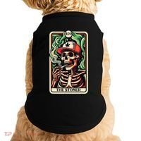 Tarot Card The Stoner Weed Lover Skeleton Cannabis 420 Doggie Tank thumb 0