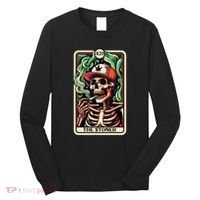 Tarot Card The Stoner Weed Lover Skeleton Cannabis 420 Long Sleeve Shirt thumb 0