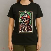 Tarot Card The Stoner Weed Lover Skeleton Cannabis 420 T-Shirt thumb 4