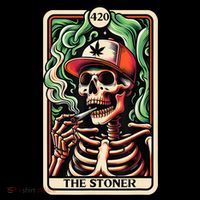 Tarot Card The Stoner Weed Lover Skeleton Cannabis 420 Coffee Mug thumb 5