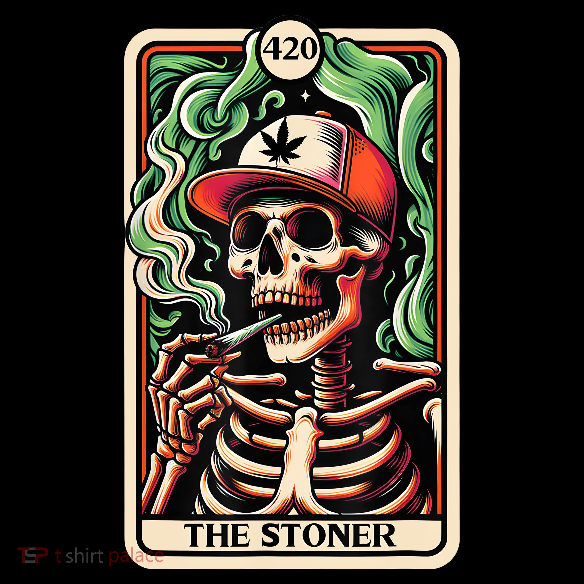 Tarot Card The Stoner Weed Lover Skeleton Cannabis 420 Coffee Mug