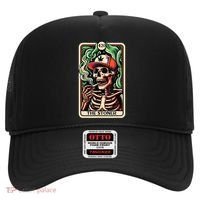 Tarot Card The Stoner Weed Lover Skeleton Cannabis 420 Hat thumb 0
