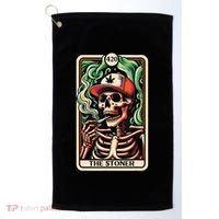 Tarot Card The Stoner Weed Lover Skeleton Cannabis 420 Golf Towel thumb 0