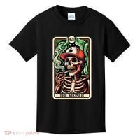 Tarot Card The Stoner Weed Lover Skeleton Cannabis 420 Kids T-Shirt thumb 0