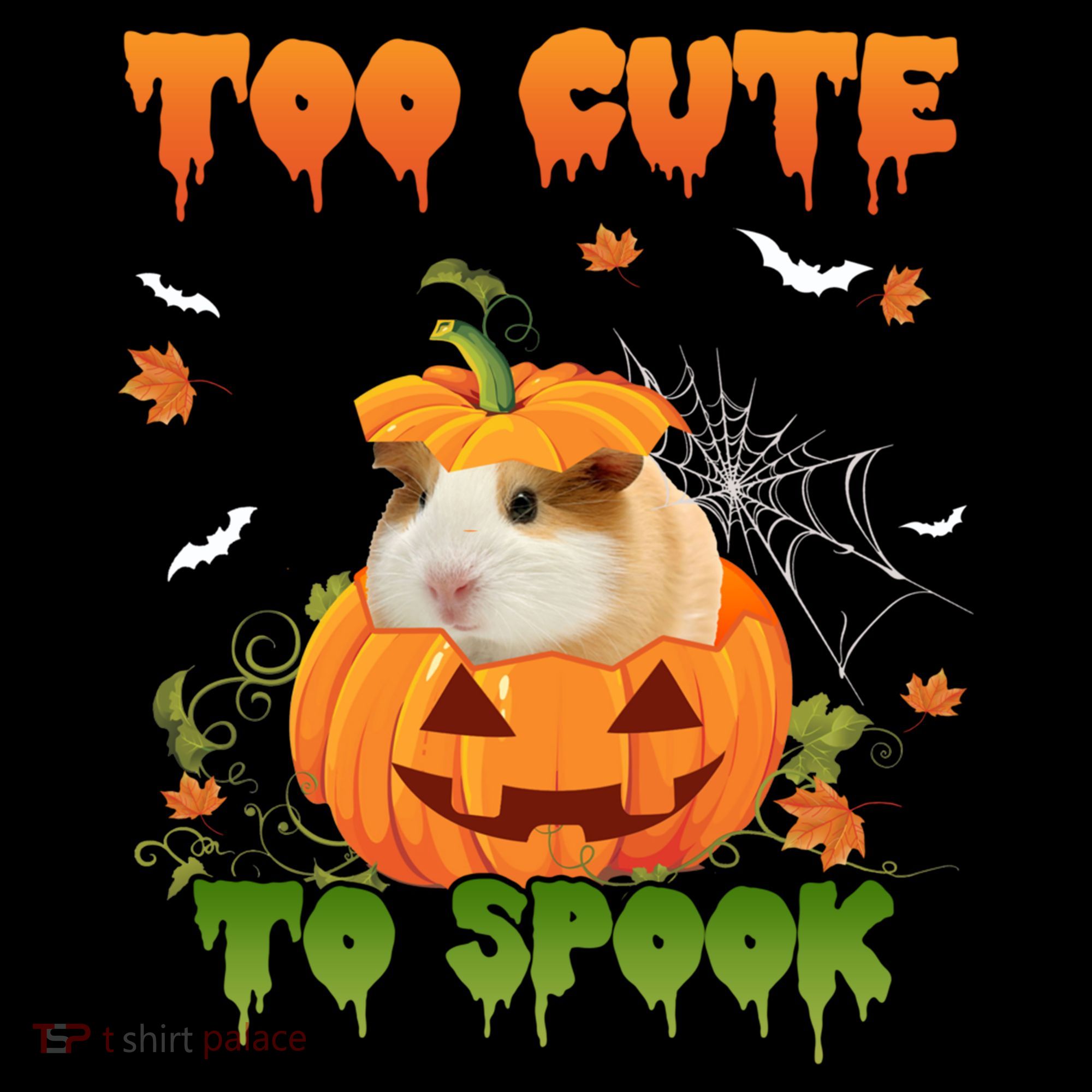 Too Cute To Spook Cute Halloween Pumpkin Hat Guinea Pig Pet Cool Gift Coffee Mug