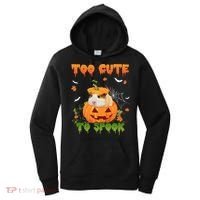 Too Cute To Spook Cute Halloween Pumpkin Hat Guinea Pig Pet Cool Gift Women's Hoodie thumb 0