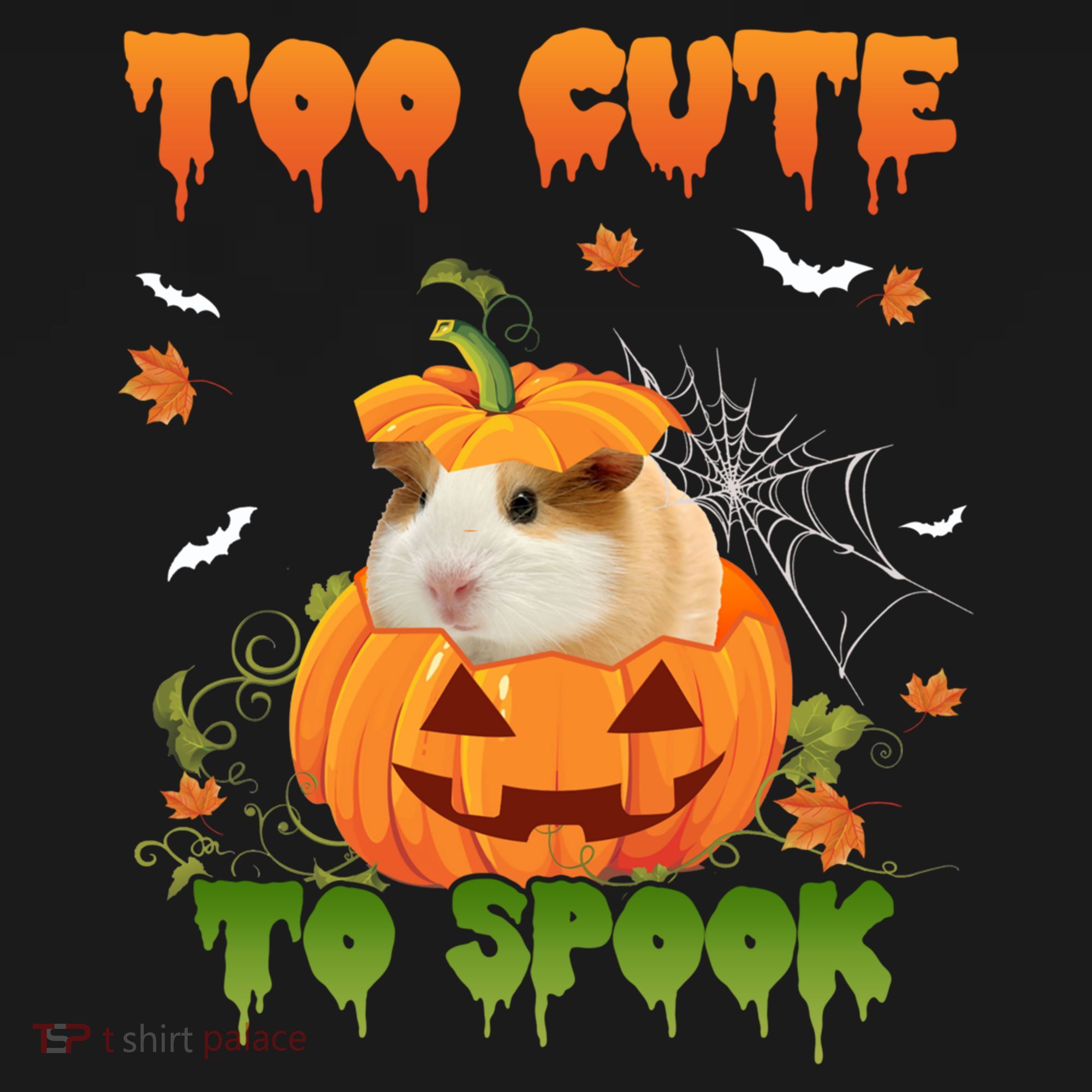 Too Cute To Spook Cute Halloween Pumpkin Hat Guinea Pig Pet Cool Gift Women's Hoodie
