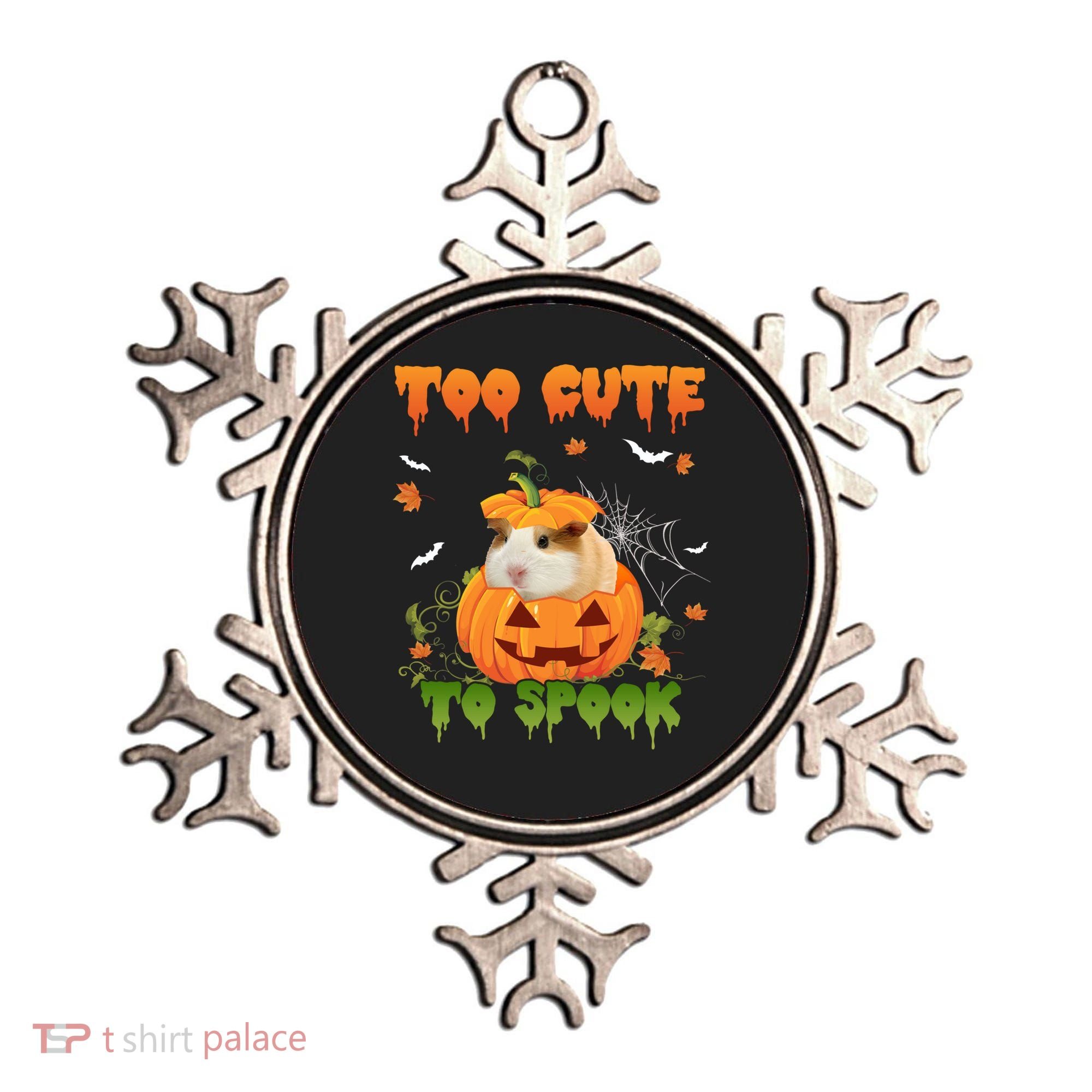 Too Cute To Spook Cute Halloween Pumpkin Hat Guinea Pig Pet Cool Gift Ornament
