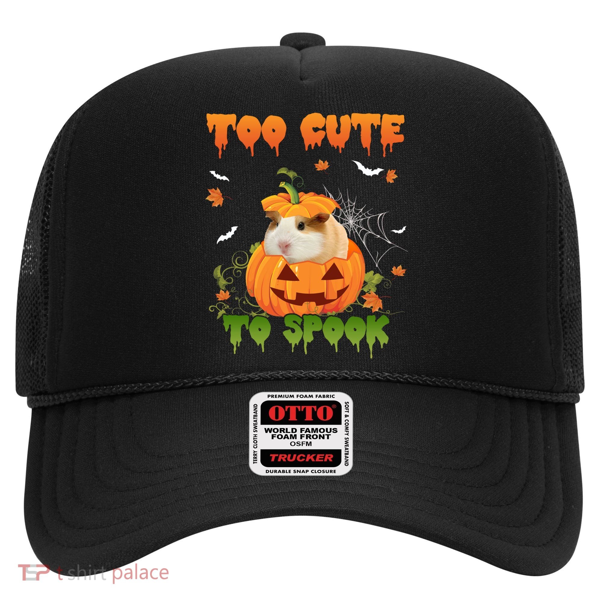 Too Cute To Spook Cute Halloween Pumpkin Hat Guinea Pig Pet Cool Gift Hat