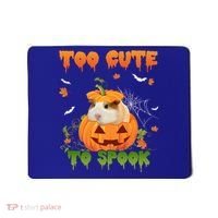 Too Cute To Spook Cute Halloween Pumpkin Hat Guinea Pig Pet Cool Gift Mousepad thumb 0