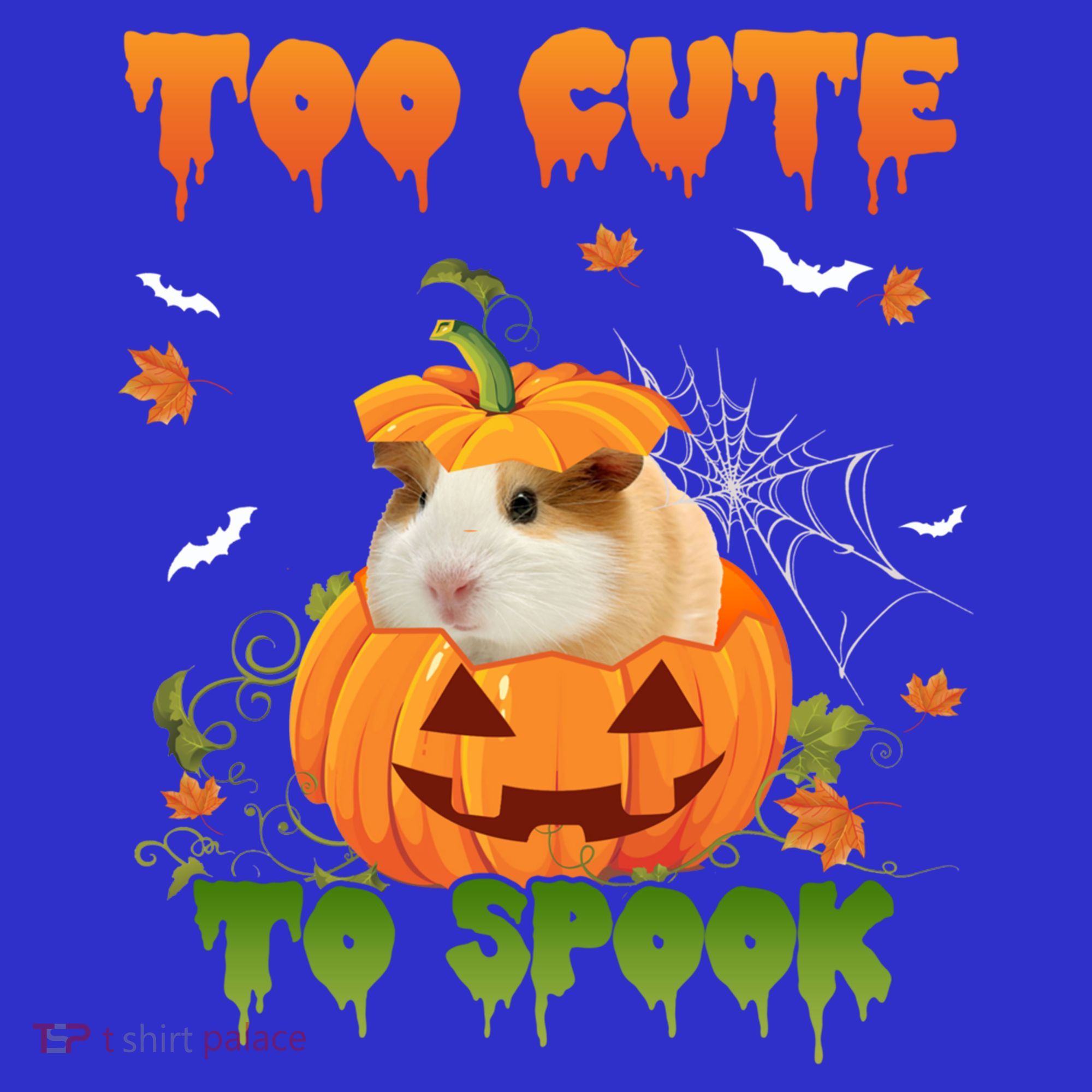 Too Cute To Spook Cute Halloween Pumpkin Hat Guinea Pig Pet Cool Gift Women's Tank Top