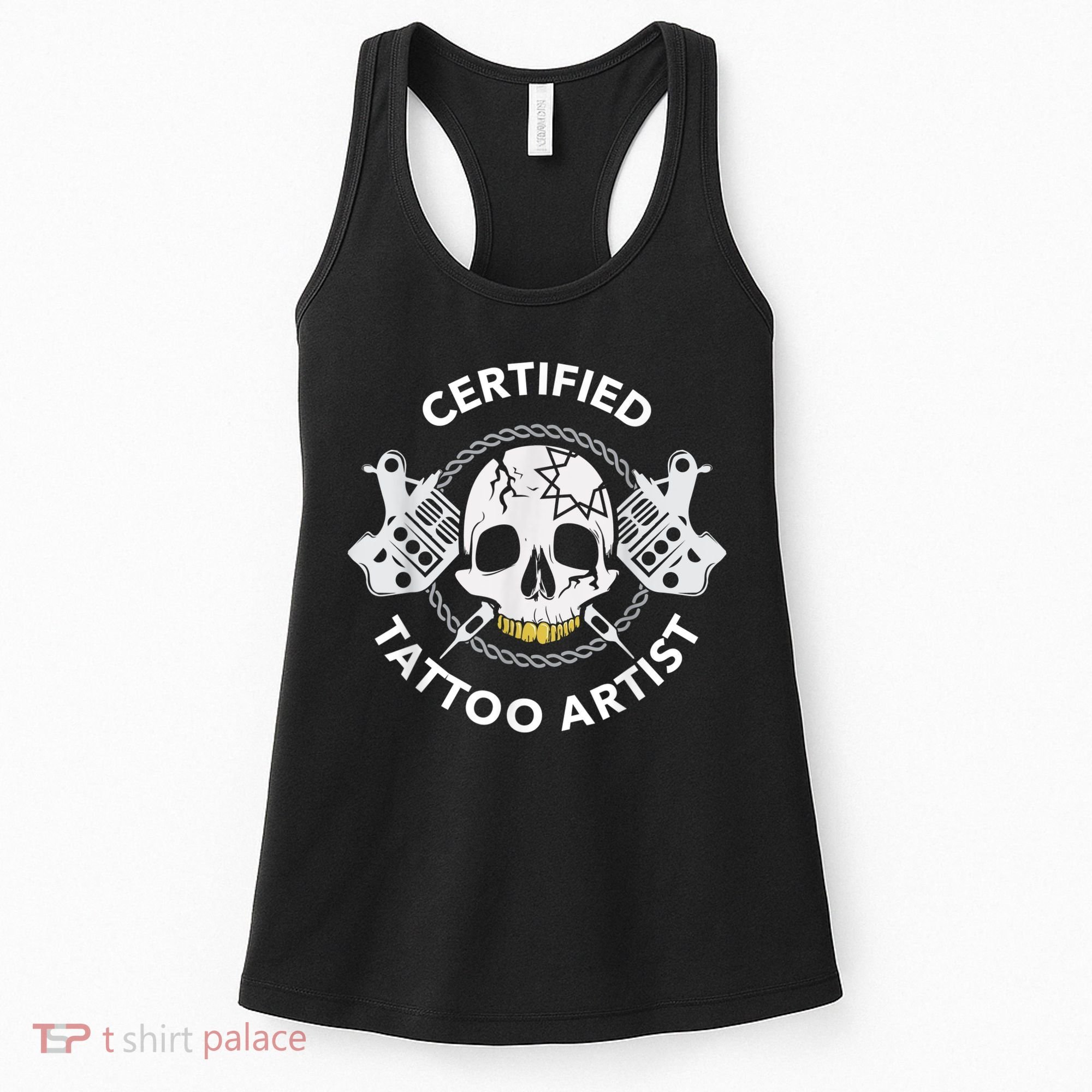Tattooist Certified Tattoo Artist Tattoo Needle Skull Women's Tank Top