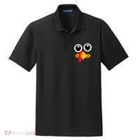 Thanksgiving Cute Turkey Face Dry Zone Grid Polo thumb 0