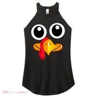 Thanksgiving Cute Turkey Face Women's Perfect Tri Rocker Tank thumb 0
