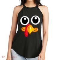 Thanksgiving Cute Turkey Face Women's Perfect Tri Rocker Tank thumb 2