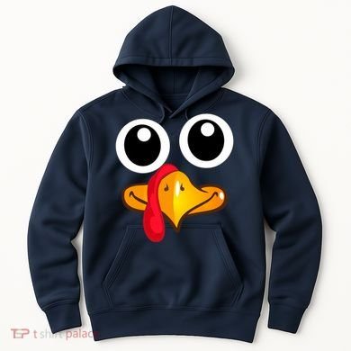 Thanksgiving Cute Turkey Face Hoodie