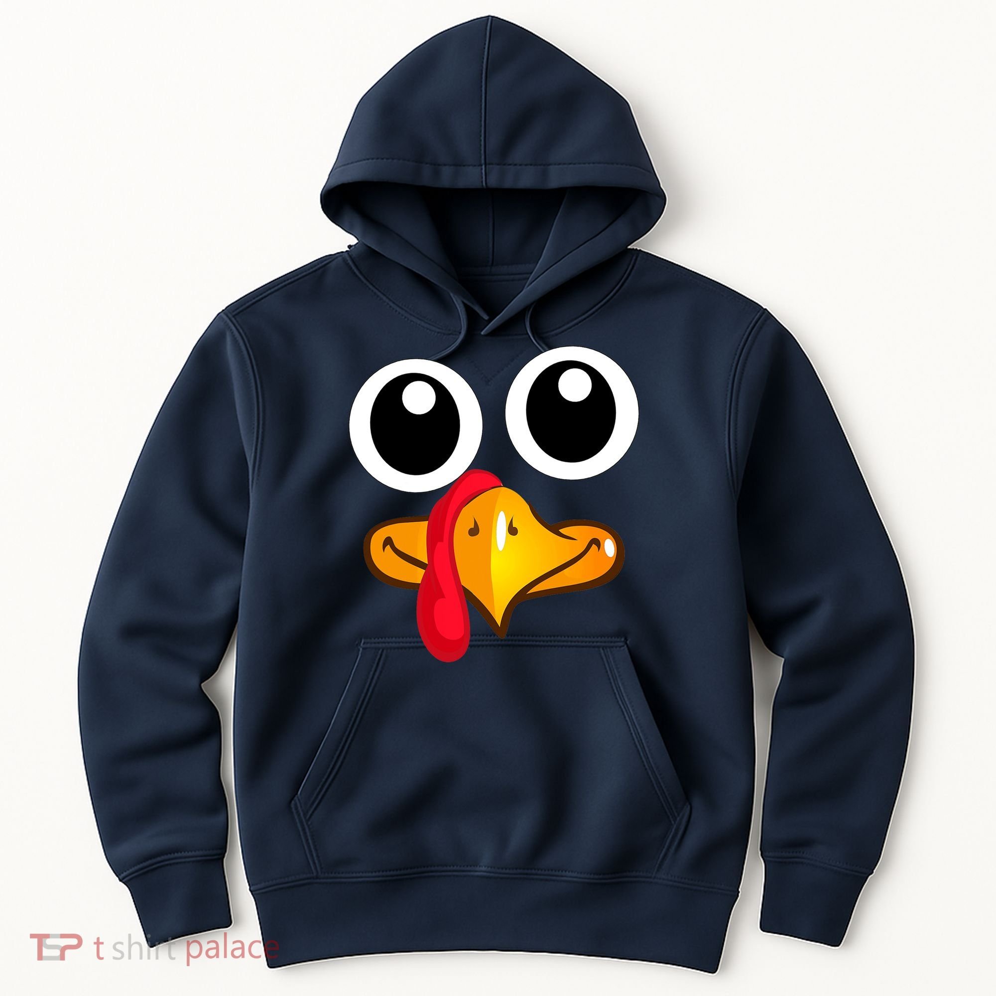 Thanksgiving Cute Turkey Face Hoodie