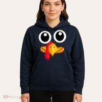 Thanksgiving Cute Turkey Face Hoodie thumb 5