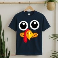 Thanksgiving Cute Turkey Face T-Shirt thumb 2