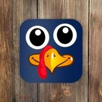 Thanksgiving Cute Turkey Face Coaster thumb 0
