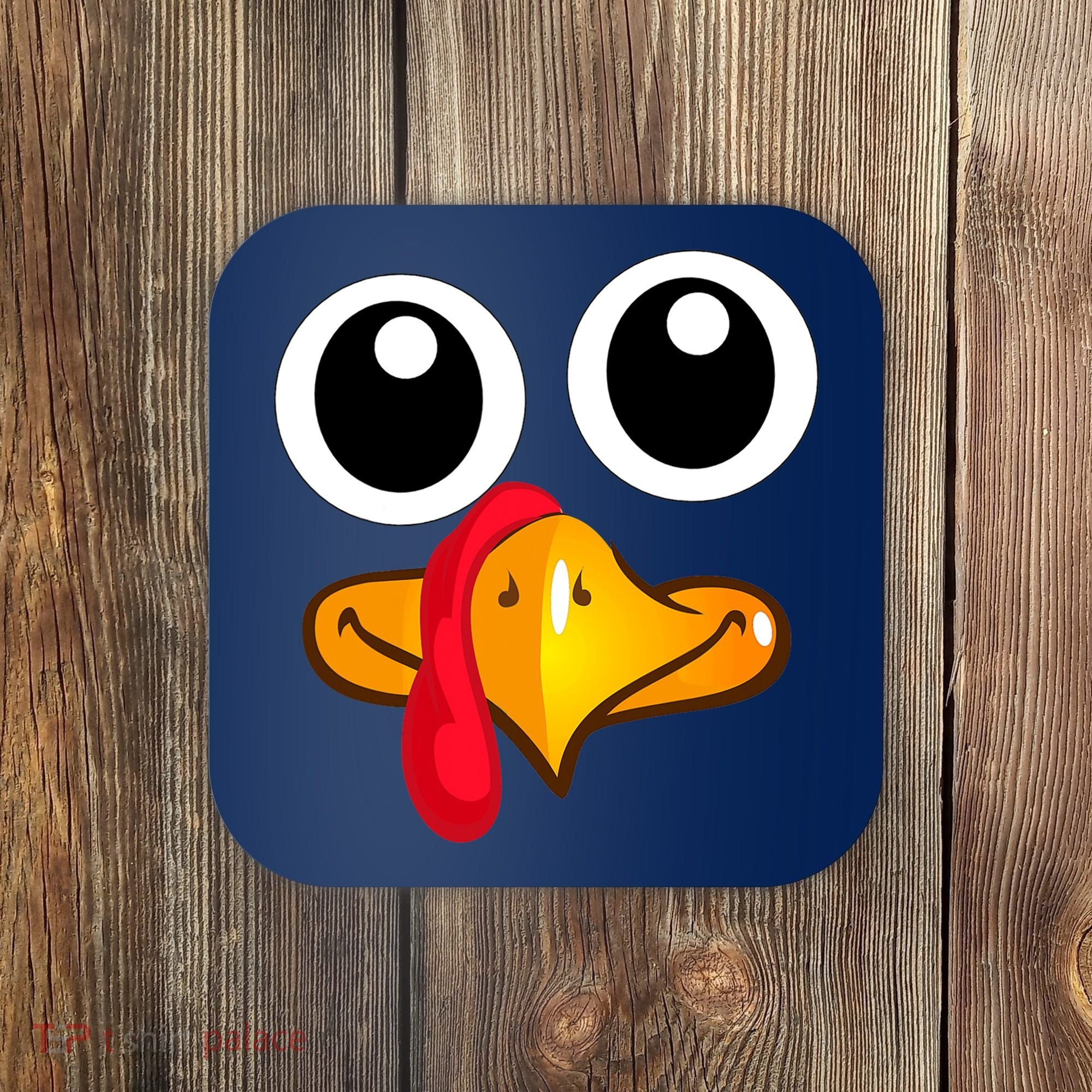 Thanksgiving Cute Turkey Face Coaster