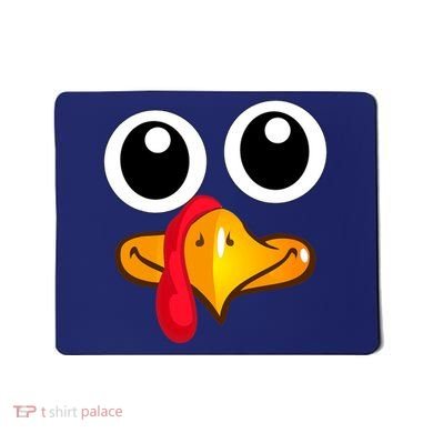 Thanksgiving Cute Turkey Face Mousepad