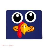 Thanksgiving Cute Turkey Face Mousepad thumb 0
