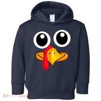 Thanksgiving Cute Turkey Face Toddler Hoodie thumb 0