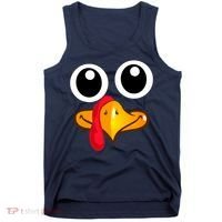 Thanksgiving Cute Turkey Face Tank Top thumb 0