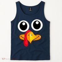 Thanksgiving Cute Turkey Face Tank Top thumb 2