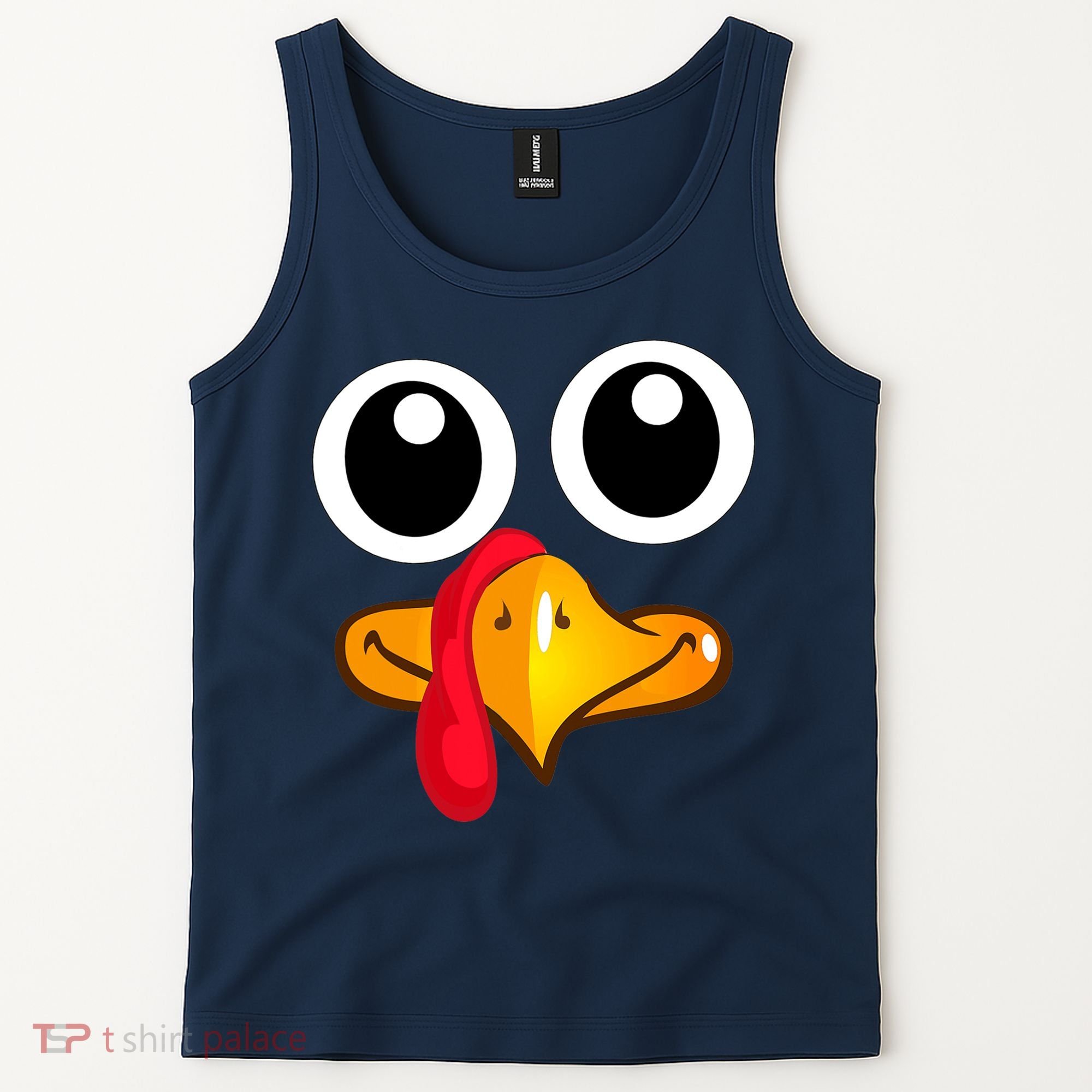 Thanksgiving Cute Turkey Face Tank Top