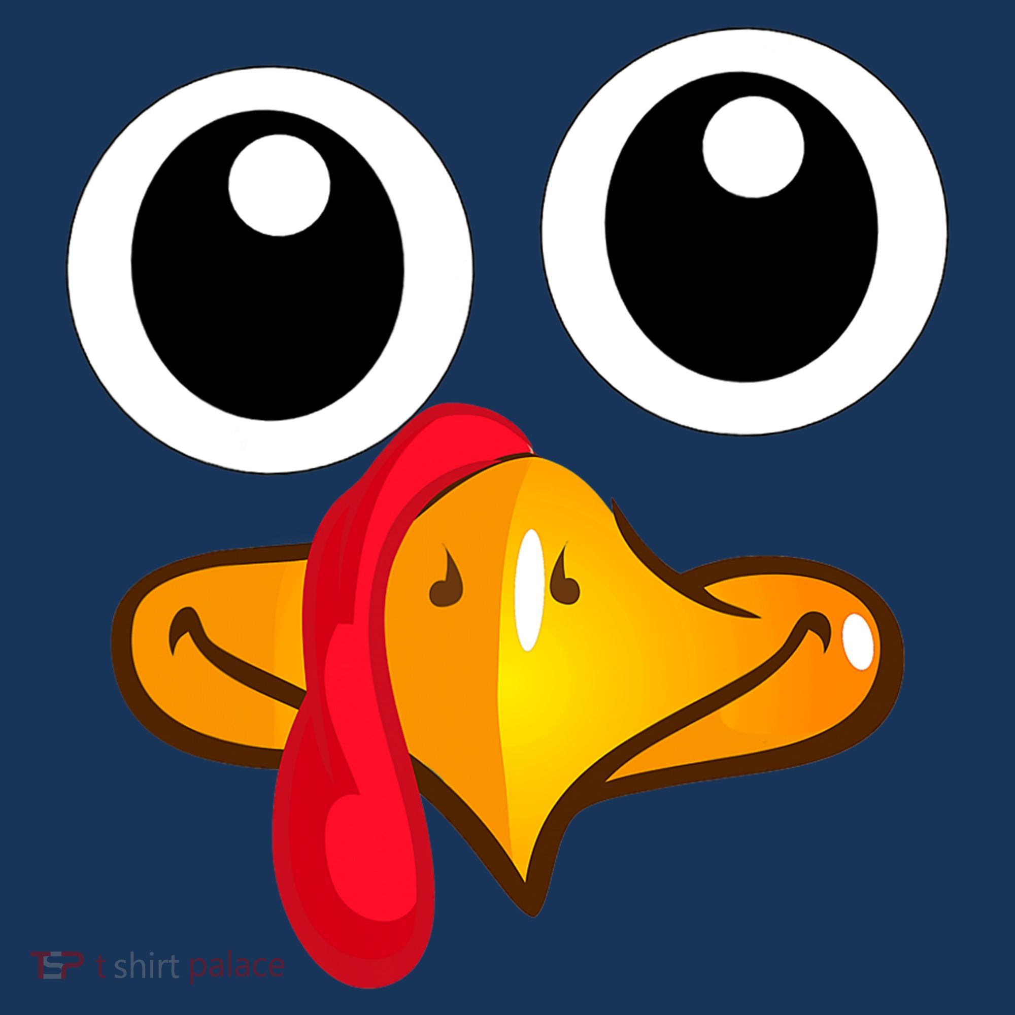 Thanksgiving Cute Turkey Face Toddler T-Shirt