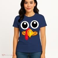 Thanksgiving Cute Turkey Face Women's T-Shirt thumb 4