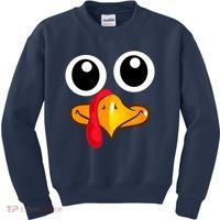 Thanksgiving Cute Turkey Face Kids Sweatshirt thumb 0