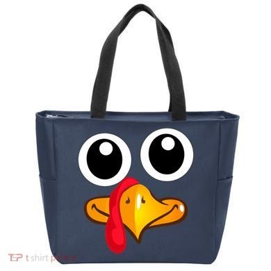 Thanksgiving Cute Turkey Face Tote Bag