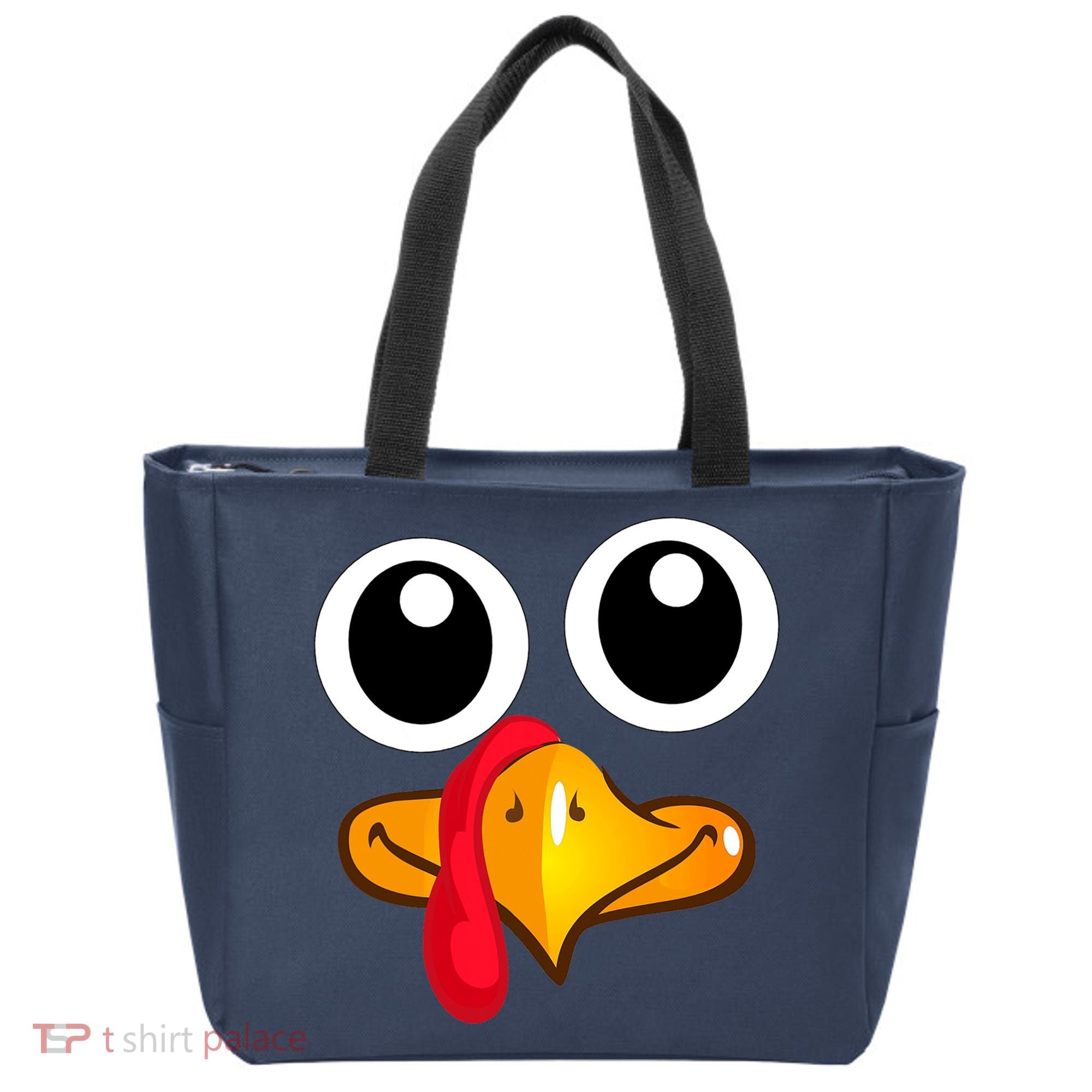Thanksgiving Cute Turkey Face Tote Bag