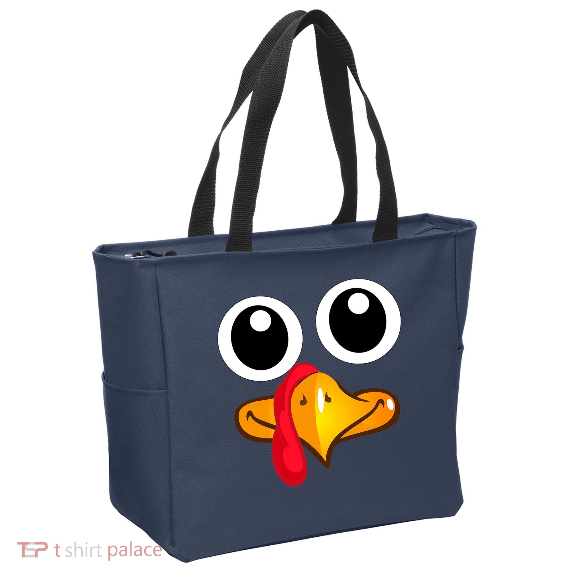 Thanksgiving Cute Turkey Face Tote Bag