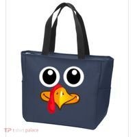 Thanksgiving Cute Turkey Face Tote Bag thumb 3