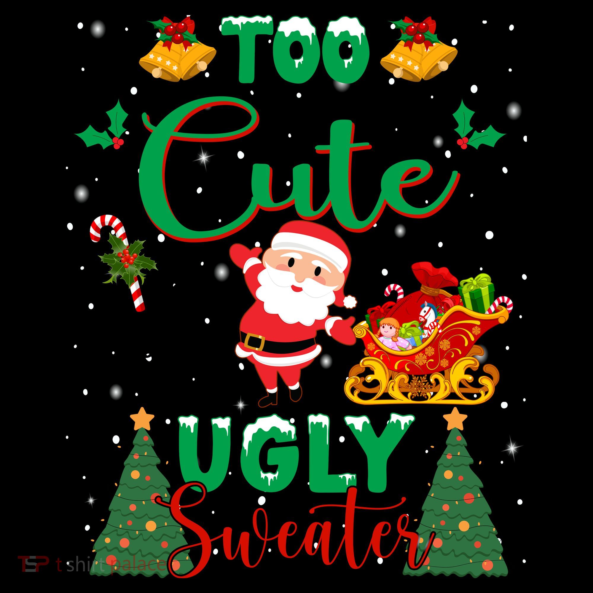 Too Cute To Wear Ugly Sweaters Christmas Coffee Mug