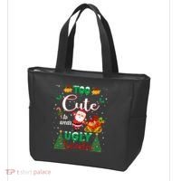 Too Cute To Wear Ugly Sweaters Christmas Tote Bag thumb 3