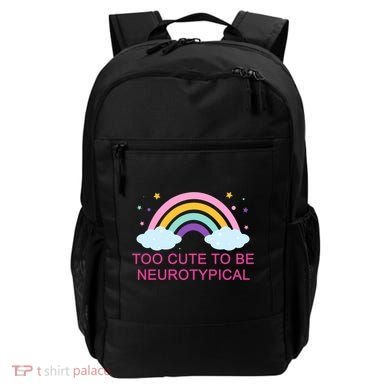 Too Cute To Be Neurotypical Rainbow Backpack